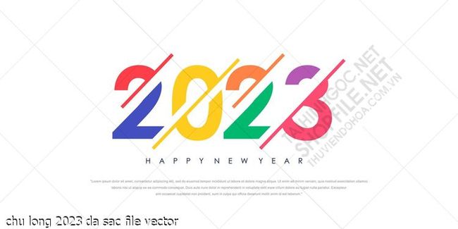 chu long 2023 da sac file vector